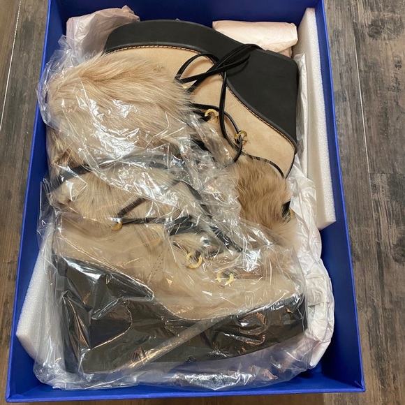 Stuart Weitzman Lamb Fur Wedge Boot - Picture 11 of 11